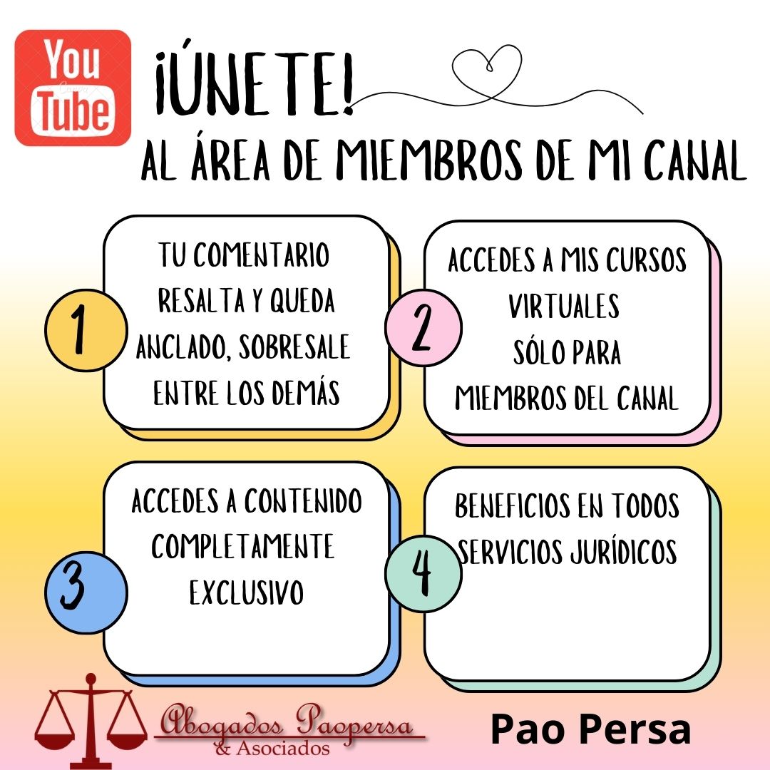 paopersa01's tweet image. ¡ÚNETE AL ÁREA DE MIEMBROS DE MI CANAL DE YOTUBE!
¡Y disfruta todo el contenido jurídico EXCLUSIVO de mi canal!

Únete en el siguiente enlace
👇👇👇👇
youtu.be/5h1Itc4XNZU

¡Ya somos una comunidad de más de 13.200 suscriptores!

#abogados #abogado #influencer #redessociales