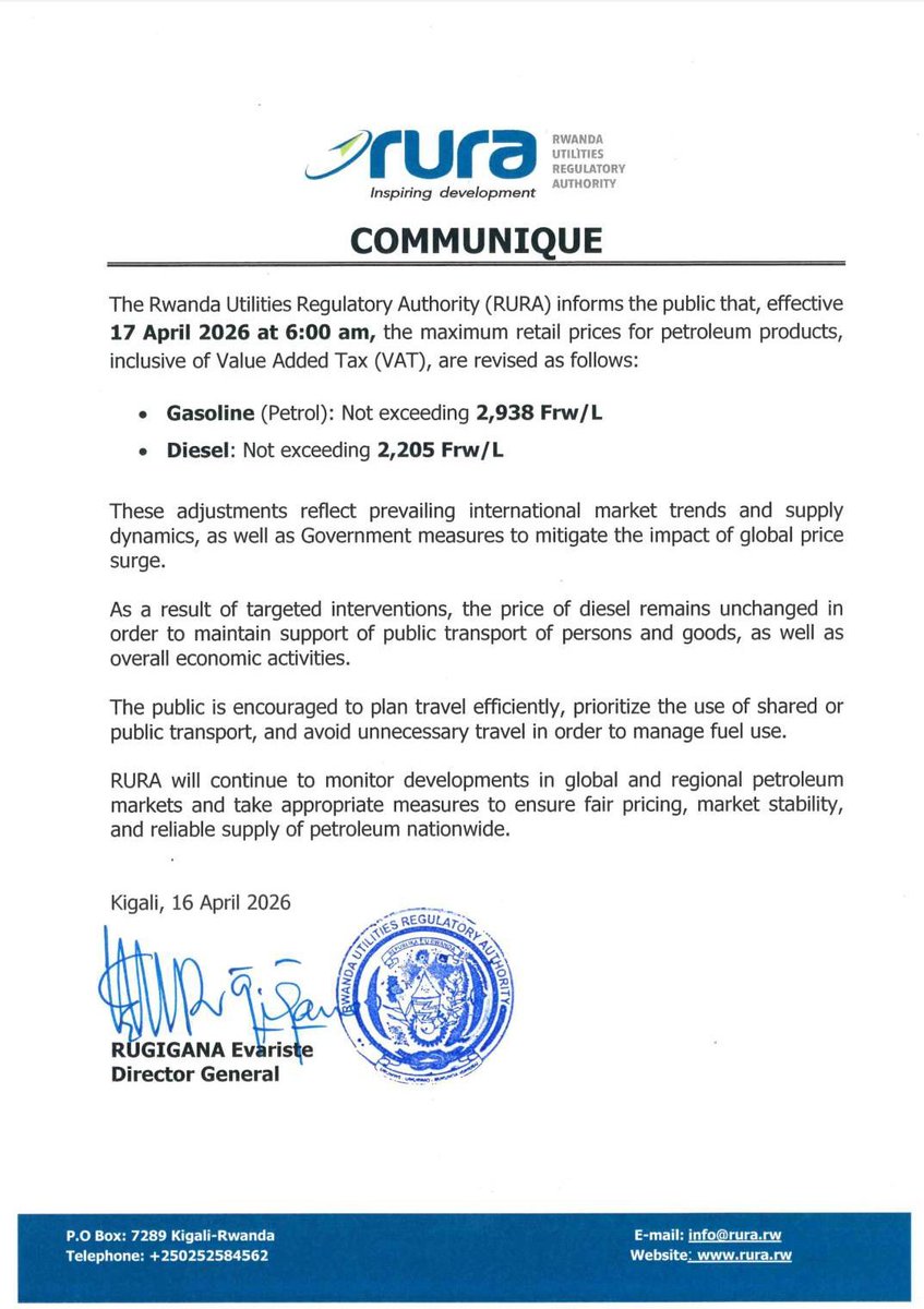 Rwanda Utilities Regulatory Authority - RURA tweet media
