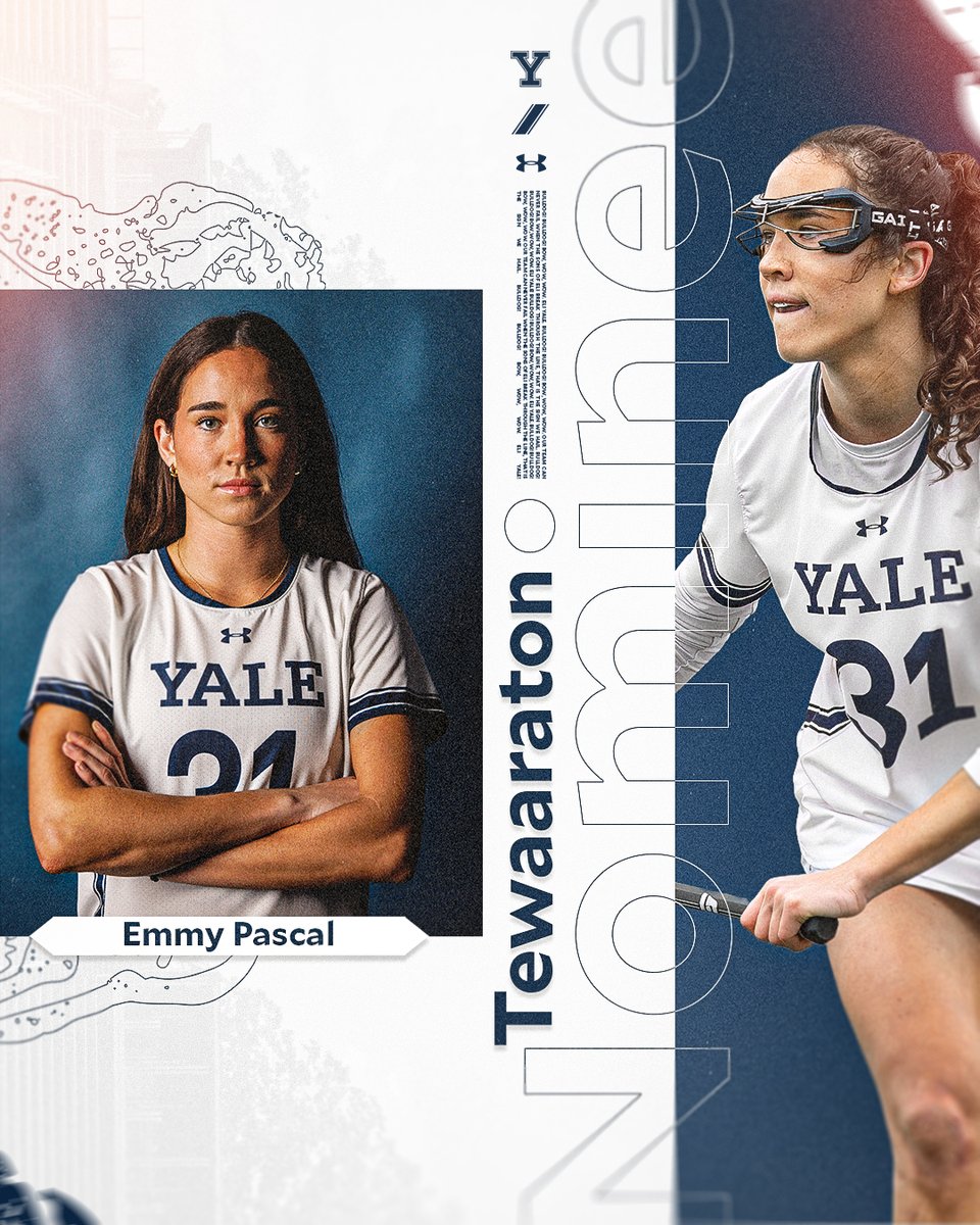 YaleWLacrosse's tweet photo. 🔥 Senior defender Emmy Pascal (Lorton, Va.) has been named a nominee for the Tewaaraton Award as the best women's lacrosse player in the nation!

#ThisIsYale https://t.co/QL8aysqMRd