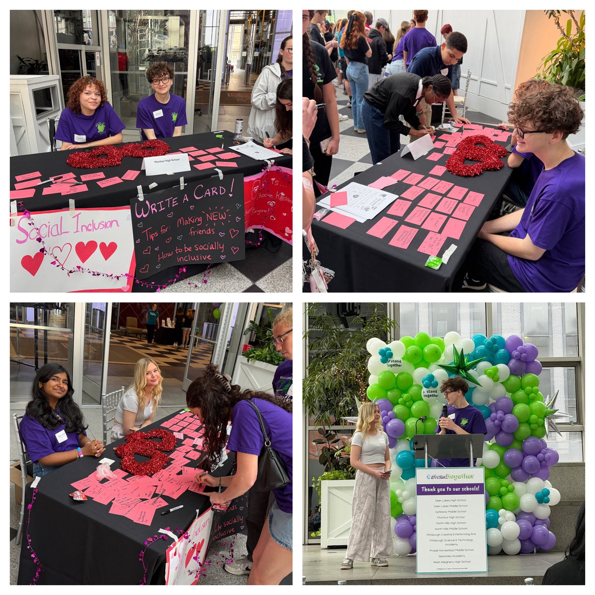 carrie_woodard_'s tweet image. Today 15 members of the MHS #StandTogether Club participated in the end of year celebration at PPG Place. Our students highlighted the imperativeness to #endthestigma, to uplift their peers, and reminded us to be kind to our minds. Thank you for advocating for mental health! 💚💜