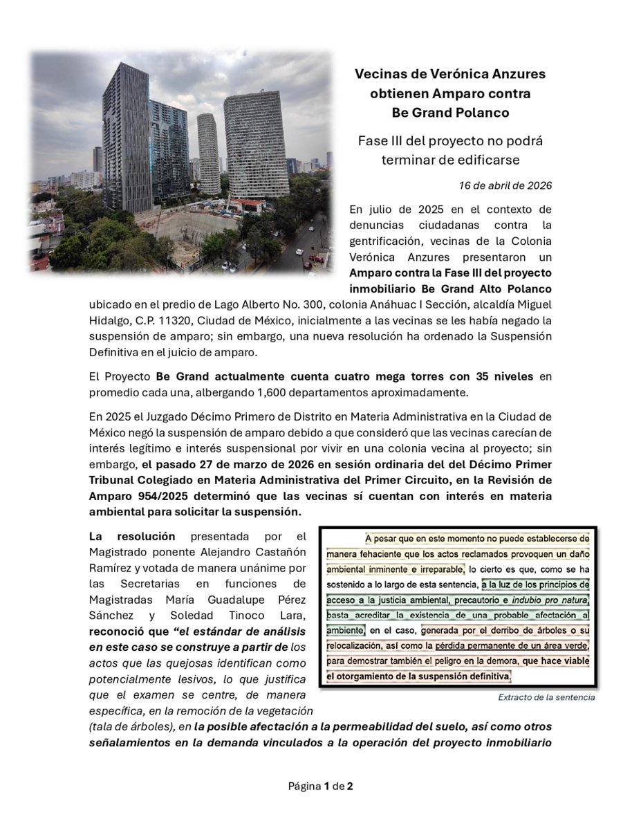11300 Observatorio Vecinal Verónica Anzures Cuadte tweet media