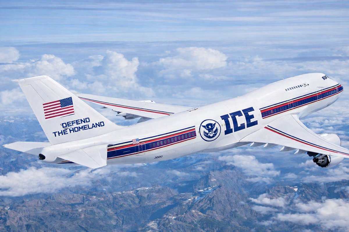 RheinAmacher's tweet photo. @AntiWokeMemes A one-way ticket back home to their shit-hole waste land courtesy of #ICEAir! ✈️💨 https://t.co/KFBozyPVEc