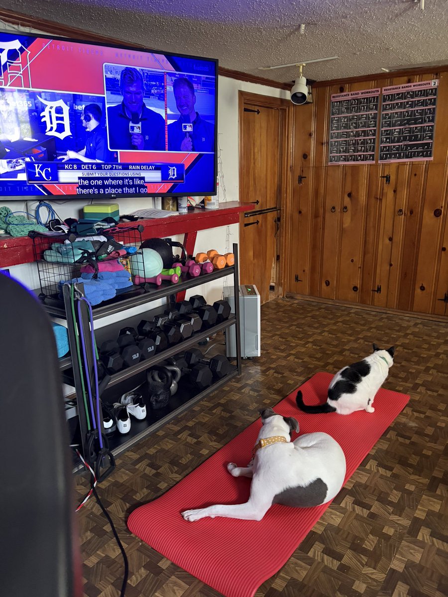 kfish20's tweet photo. What do you guys like to watch or listen to on the treadmill? Love from t-town! #RainDelayQuestions https://t.co/c3QCu41mdC