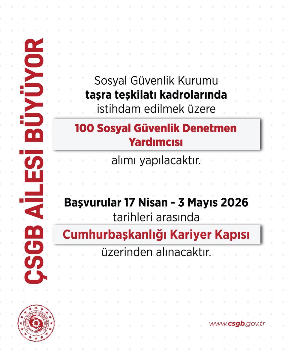 T.C. Çalışma ve Sosyal Güvenlik Bakanlığı tweet media