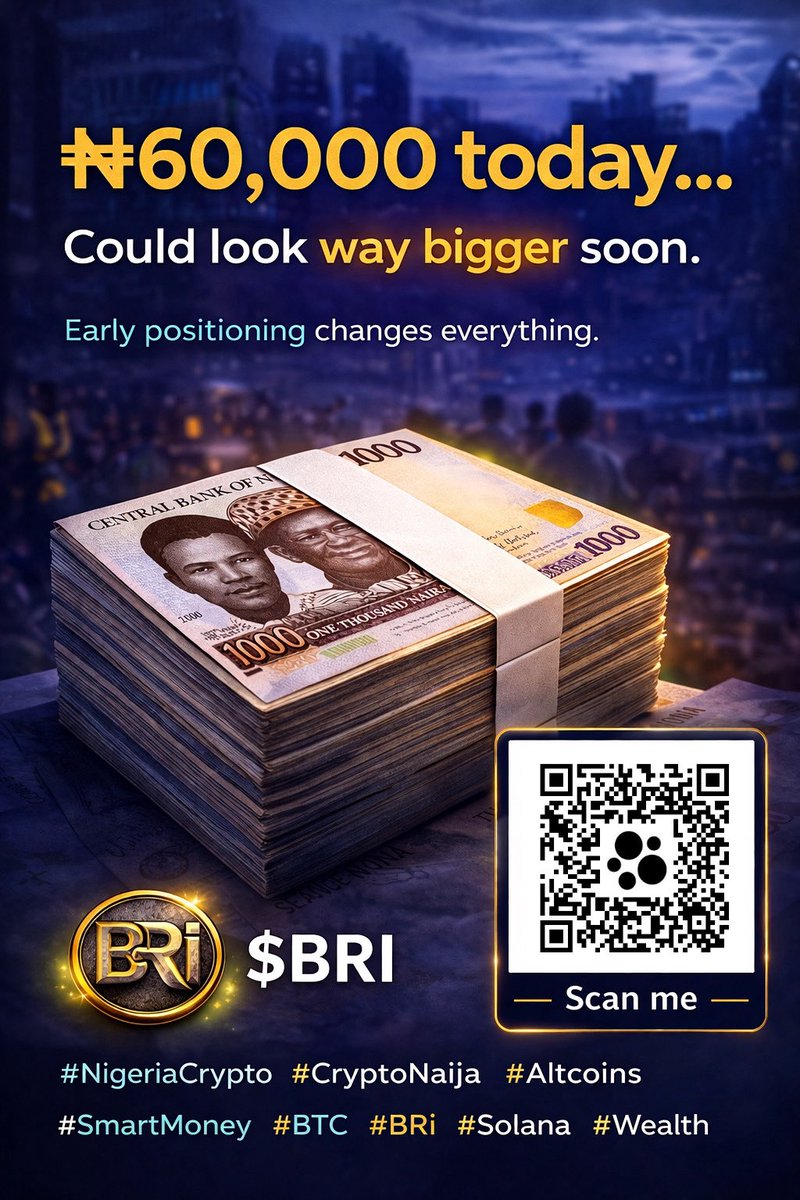 Blackrokincome's tweet image. Send me proof of purchases just now 🎁

Let the games begin 🎮 🇳🇬 

S M A R T — M O N E Y ⚡️

#investors #crypto #wealth $BRi #Naira #Nigeria #CryptoNigeria #Naija #NaijaCrypto #NaijaWealth #NaijaInvestors #NigeriaCrypto #Abuja #Lagos #Lekki #PortHarcourt #Ibadan #NaijaBusiness