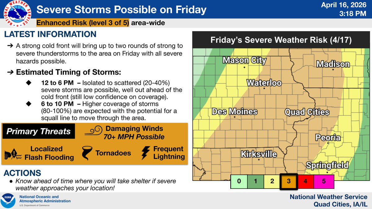 ⛈️Another round of severe storms is becoming more likely as a cold ...