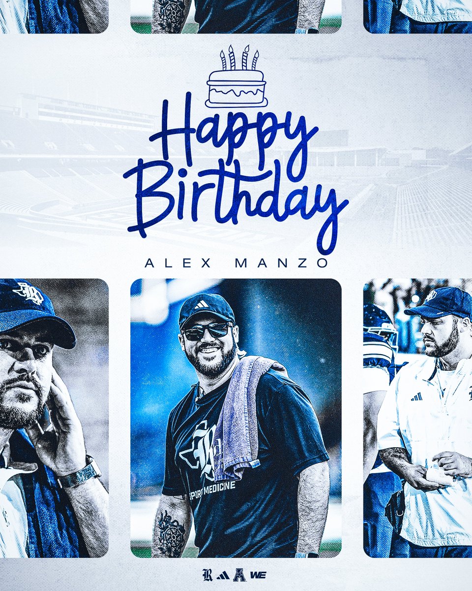 RiceFootball's tweet image. Happy Birthday to our Assistant Athletic Trainer, Alex Manzo 🥳🎂

#WE