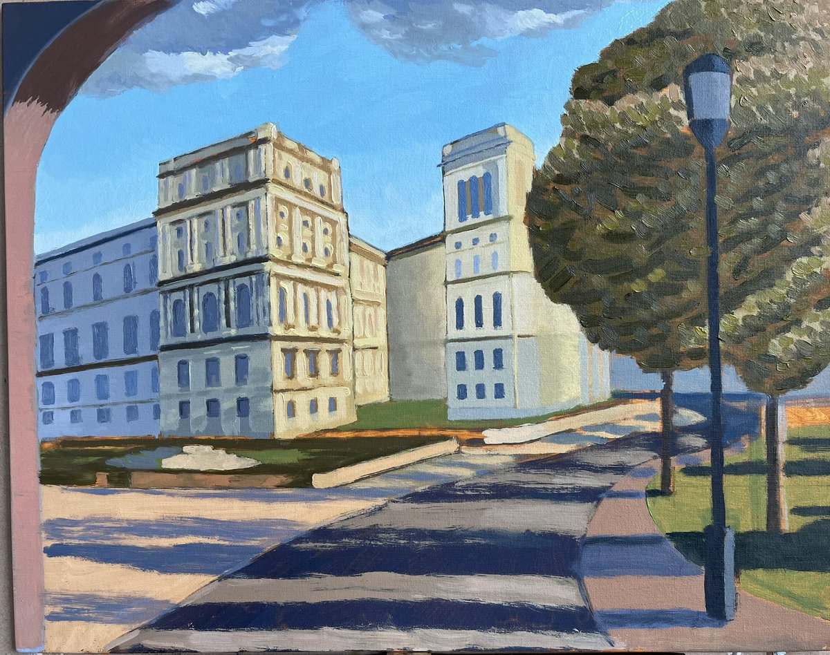 Ironically, in view of today’s news, I’m currently painting a view of #Horseguards with <a href="/OllyRobbins/">Olly Robbins</a> office bang in the middle of it….perhaps I should call it “sunshine over the <a href="/FCDOGovUK/">Foreign, Commonwealth & Development Office</a>”