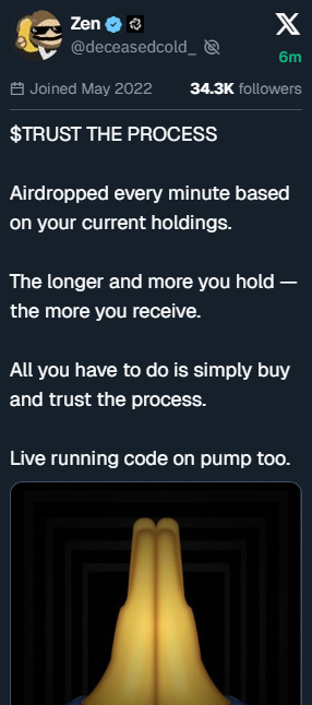 smokercrypto's tweet photo. so @deceasedcold_ has 34.3k followers and 119 smart kols following him and he just rugs people like this: (screens attached) 

91zqXBR2vcr6S7yze44jzewWHovXaEM3RtkgMixipump

hope you really need that money zen to heal your brain, peace https://t.co/eCjFtr5JXK