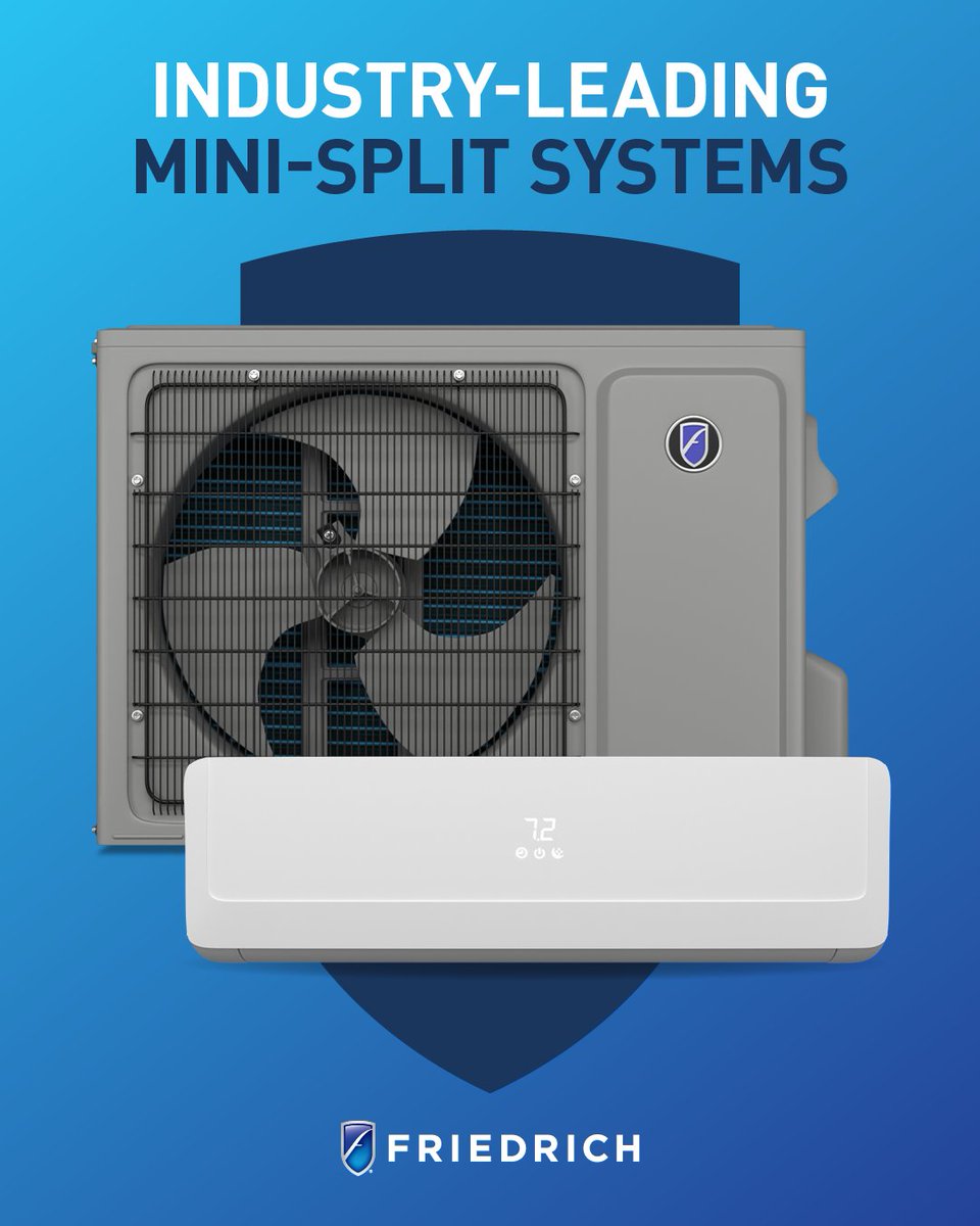 High efficiency. Quiet operation. Year-round peace of mind. Keeping homes comfortable has never been more convenient or customizable with Friedrich® Floating Air™ Ductless Mini-Split Systems. 

Find the best solution for your needs at Friedrich.com/floatingair.