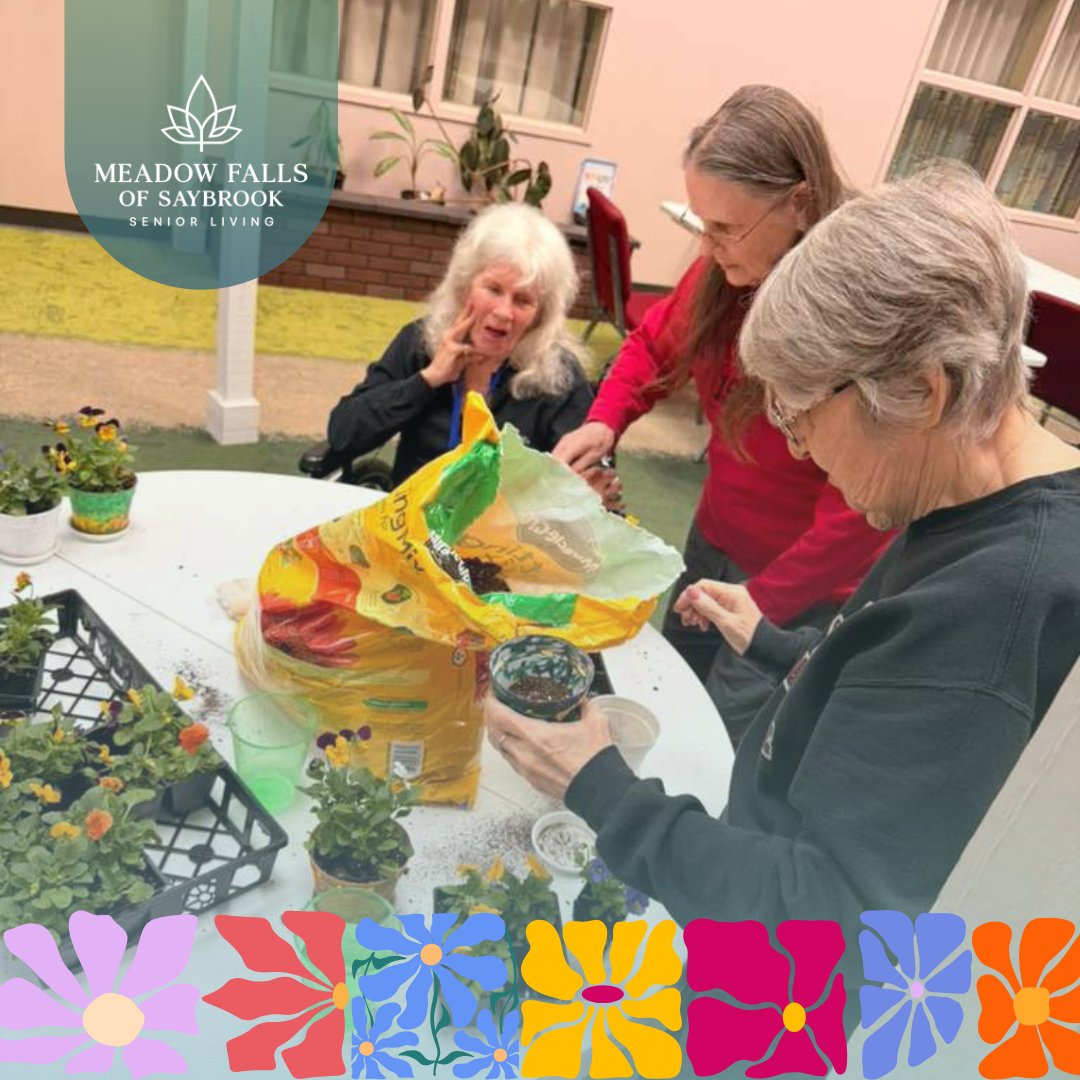 MeadowOfMadison's tweet image. Our Garden Party was a bloom-tastic day! 🌸🌿 Residents planted flowers in pots and brought a little spring beauty to their rooms. 💛

#SeniorLiving #GardenParty #SpringFun
