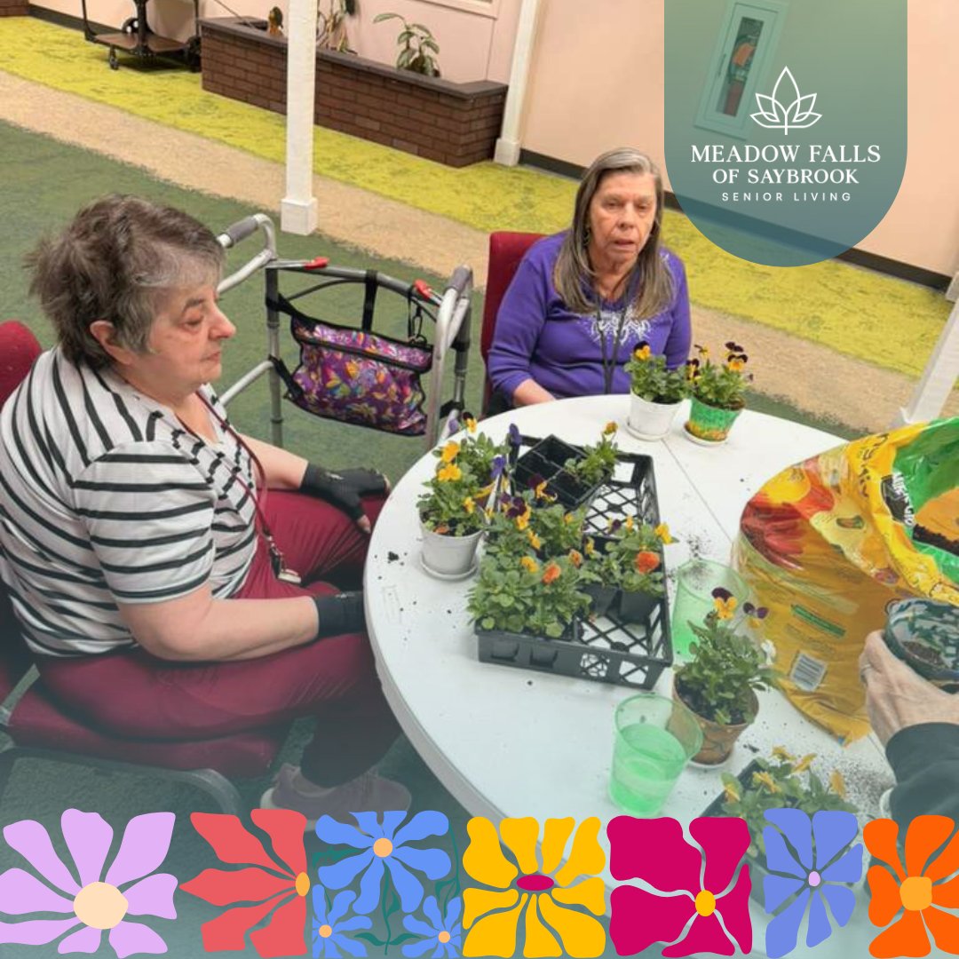 MeadowOfMadison's tweet image. Our Garden Party was a bloom-tastic day! 🌸🌿 Residents planted flowers in pots and brought a little spring beauty to their rooms. 💛

#SeniorLiving #GardenParty #SpringFun