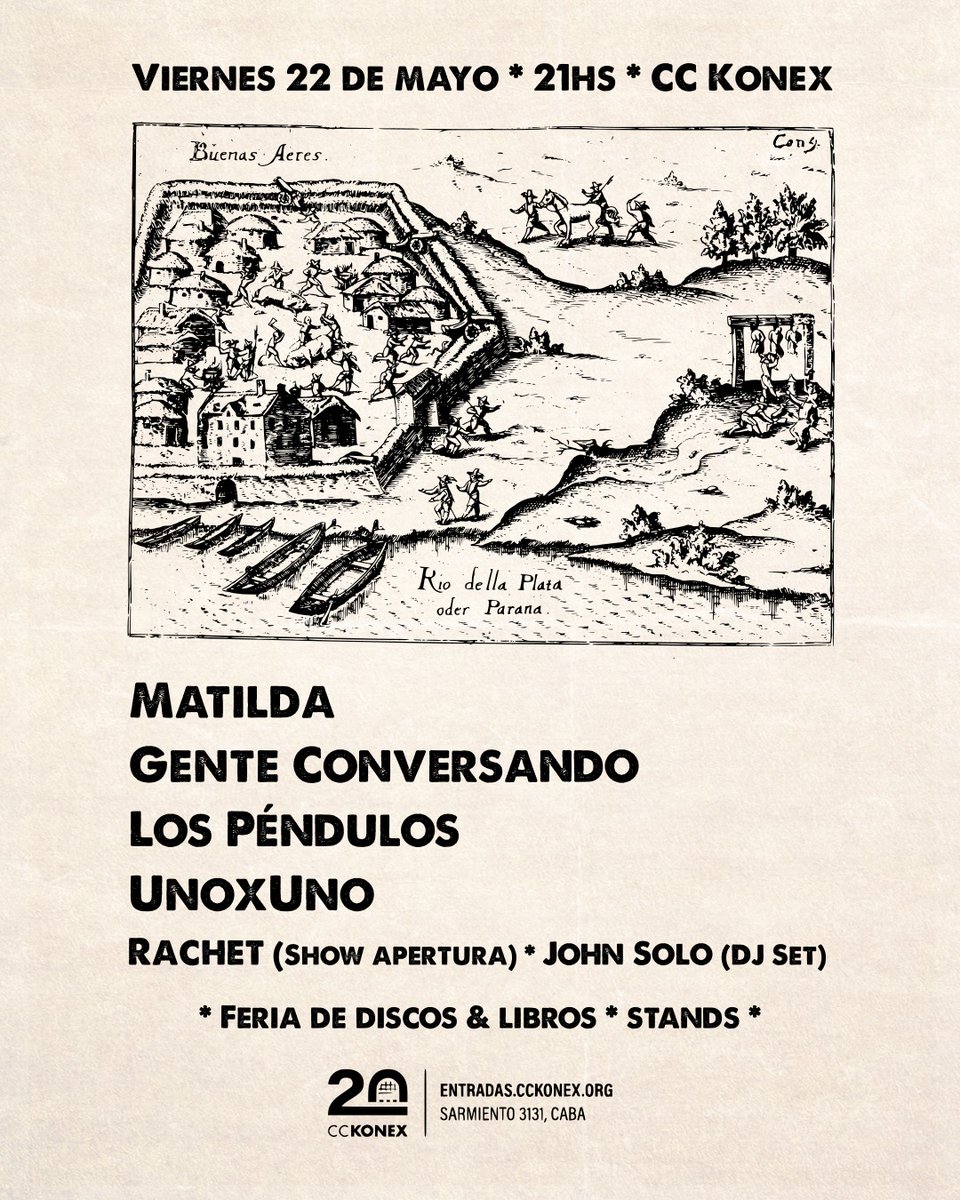 GConversando's tweet photo. Anote, anote, que el 25/4 tocamos GRATIS, si GRATIS en nuestro 2do hogar: FINISTERRE SOCIAL CLUB en San Antonio de Padua y el 22 de mayo nos presentamos en el KONEX con un lineup soñado 😍 https://t.co/U5Ql5JT4zD