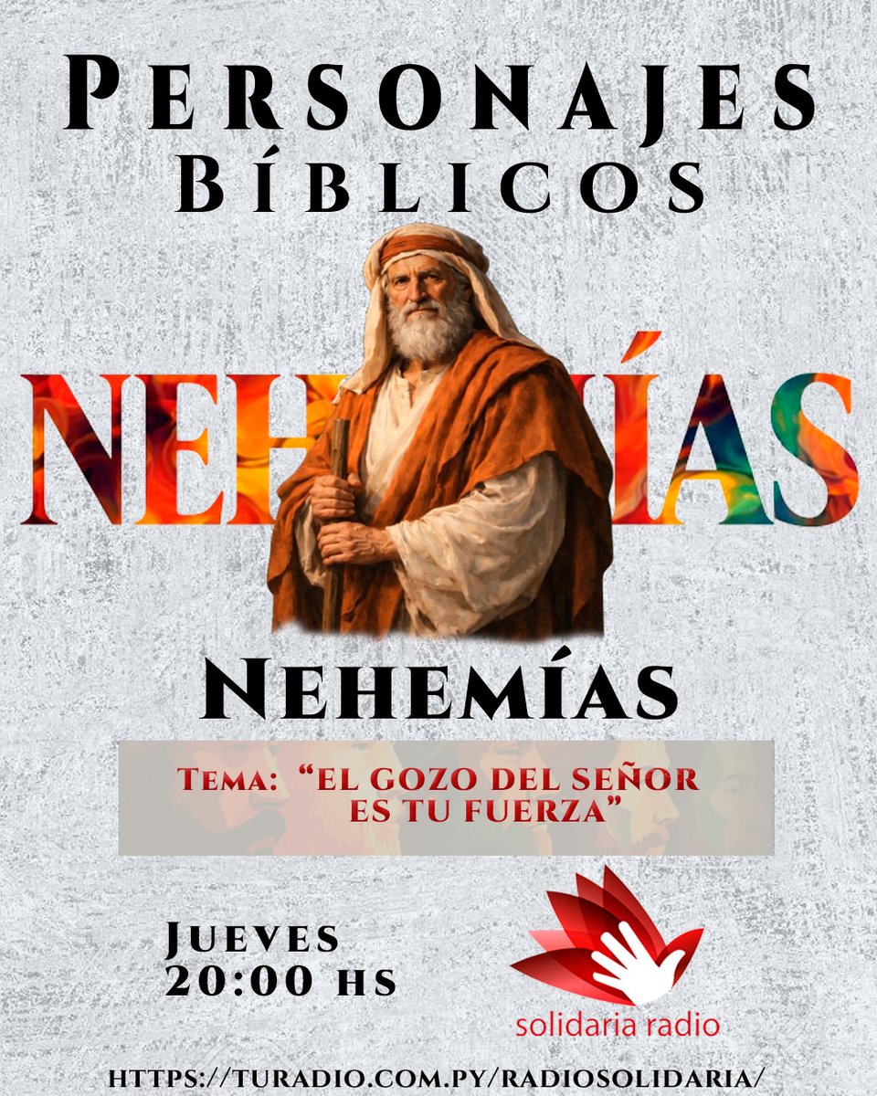 solidariapy's tweet image. 💬 El gozo del Señor es tu fuerzaComo en Libro de Nehemías… en medio de la prueba, hay una verdad firme:🙏 El gozo del Señor es tu fortaleza
✨ No es debilidad… es poder de Dios📻 turadio.com.py#RadioSolidariaPy🇵🇾 #Nehemías #Fe #Fortaleza #GozoDelSeñor