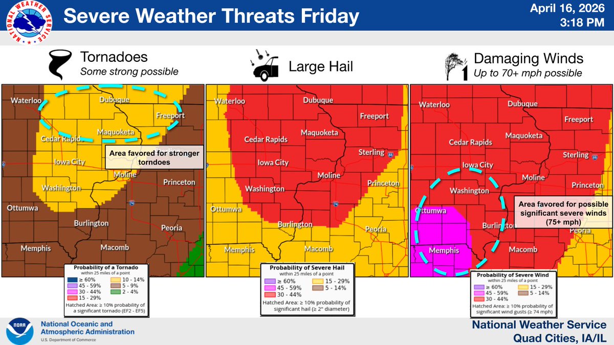 ⛈️Another round of severe storms is becoming more likely as a cold ...