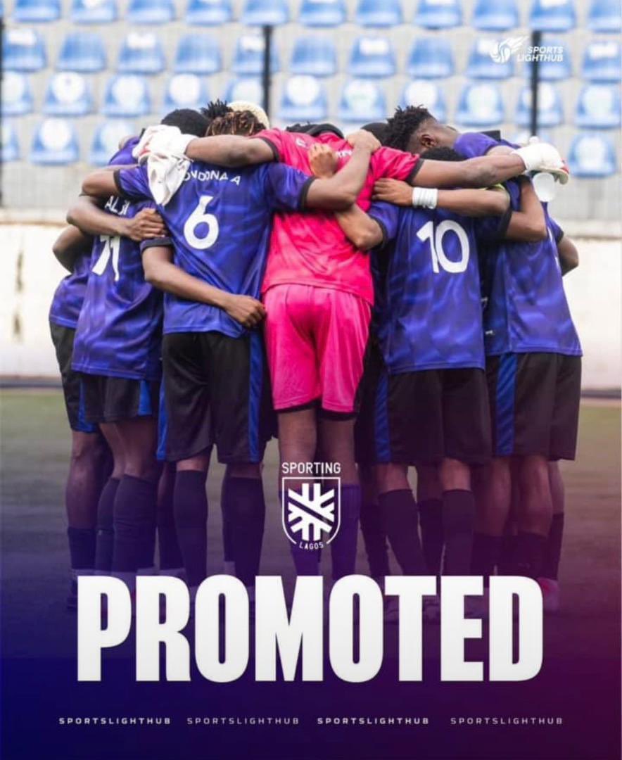 LawaniClinton's tweet photo. We did it. We beat the odds. We’re now in the NPFL. We’re back where we belong. 💪🏽💙💛 https://t.co/C2jZ0OSoQu