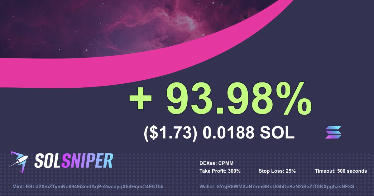 SolSniper | Snipe Memecoins tweet media