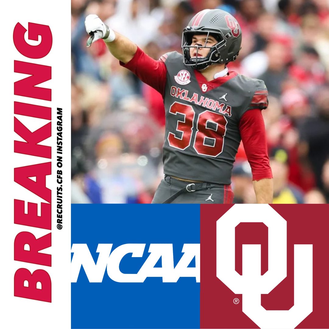 recruits_cfb's tweet photo. BREAKING: Oklahoma LB Owen Heinecke has been granted an injunction, making him immediately eligible for the 2026 season! 

Heinecke played 15 minutes of lacrosse and got a whole year of eligibility taken away, causing him to successfully attempt to get another year of eligibility. 

Huge decision for the Sooners. They just got better for 2026 👀