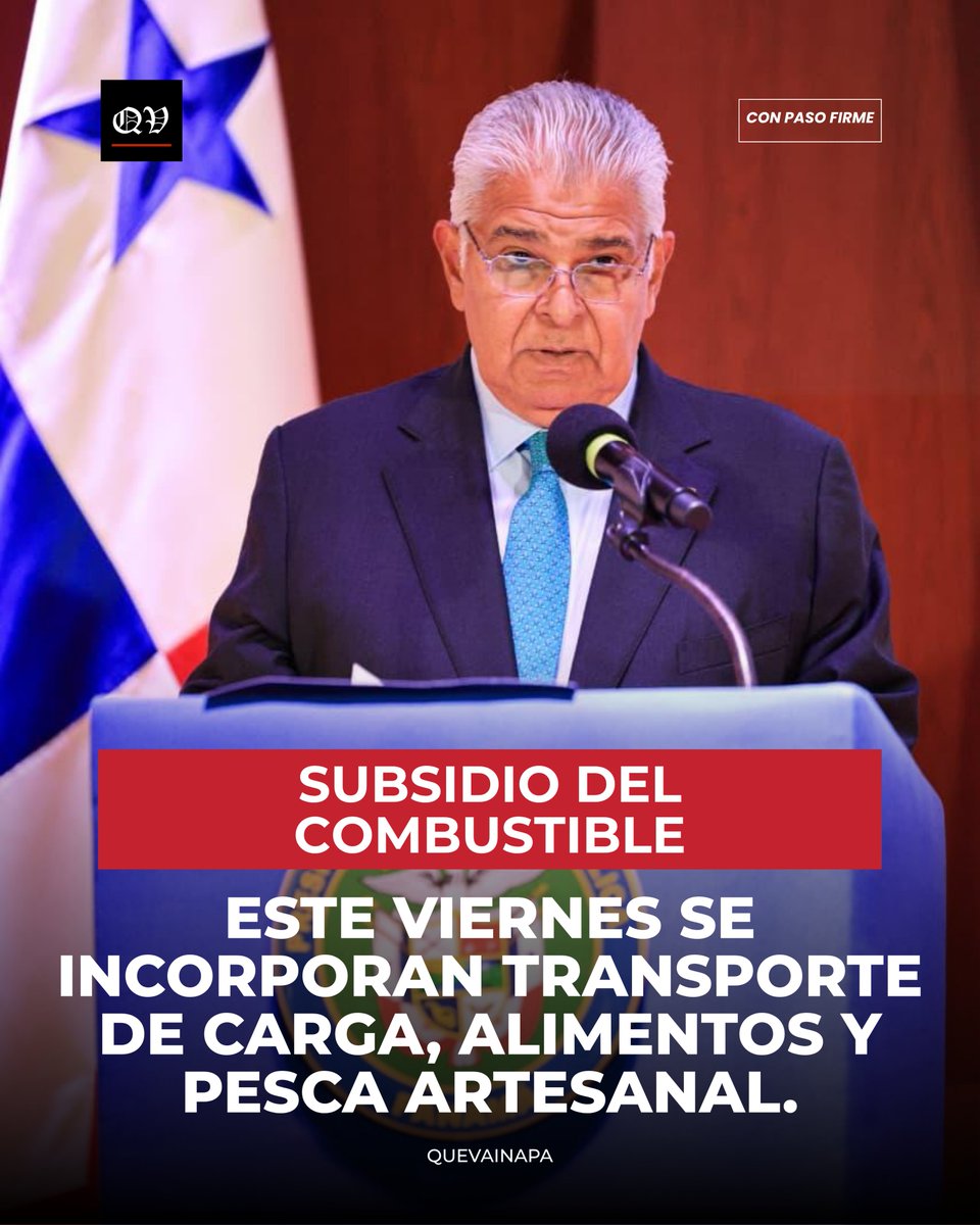 "Insto a todos los transportistas a inscribirse en Panamá Conecta para acceder al beneficio y mantener el precio del pasaje y del flete de todos los alimentos." Mulino