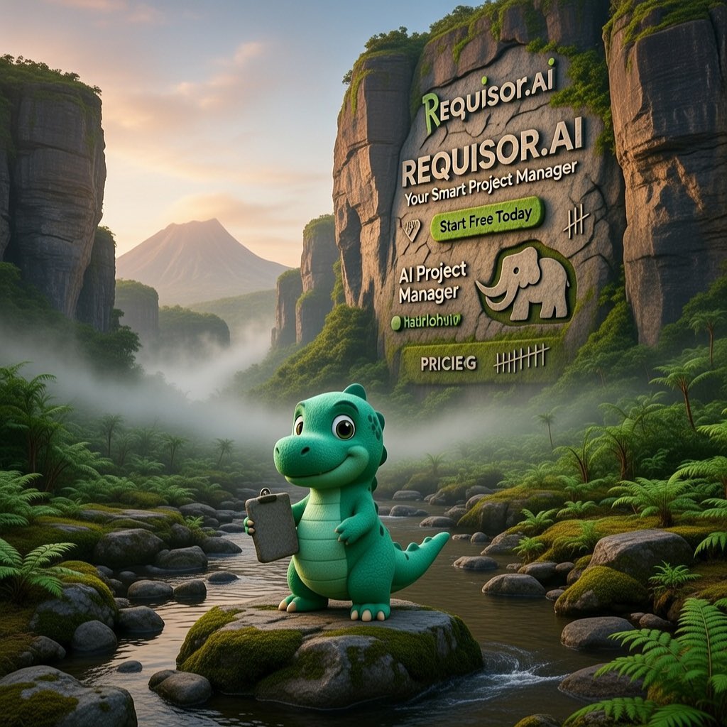 Requisor_AI's tweet photo. Leave the old dinosaur technology in the past. Evolve by using Requisor to manage your projects for you

#ai #aiart #projectmanagement https://t.co/DBTUZ0p46V