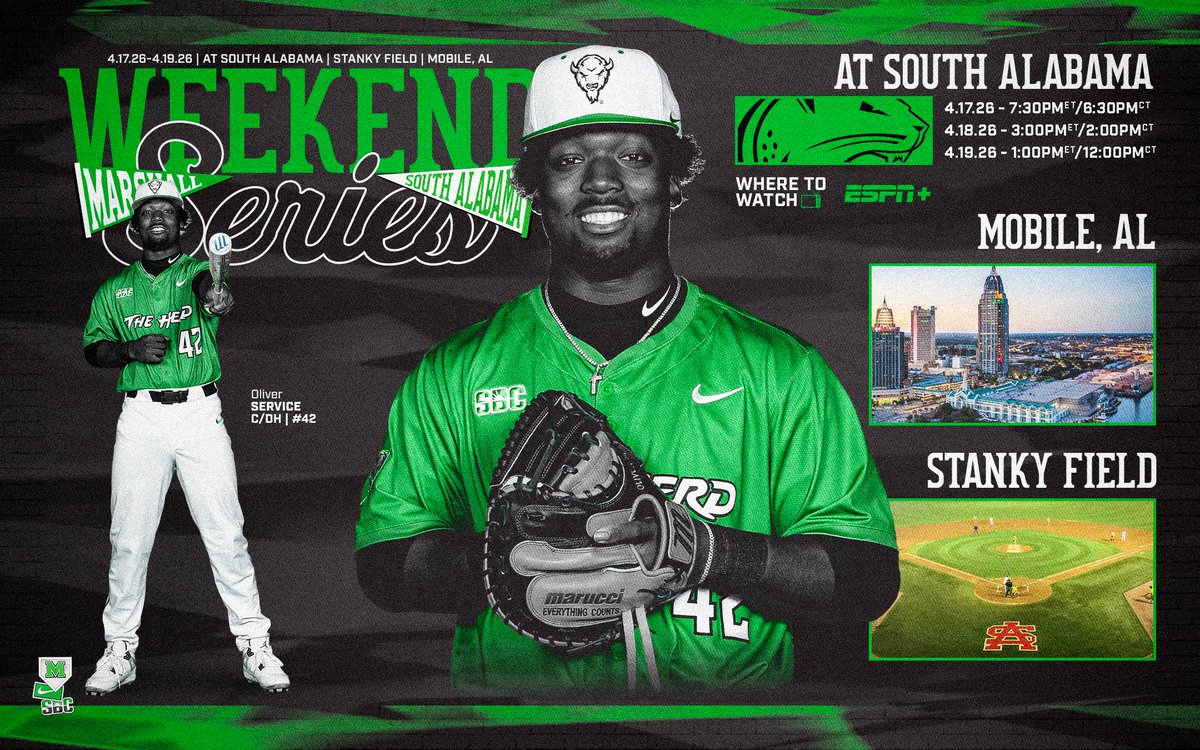 HerdBaseball's tweet photo. Time for a weekend series against the Jaguars!

📎: https://t.co/D4jPRHsRT1 https://t.co/AbLIu1dX12