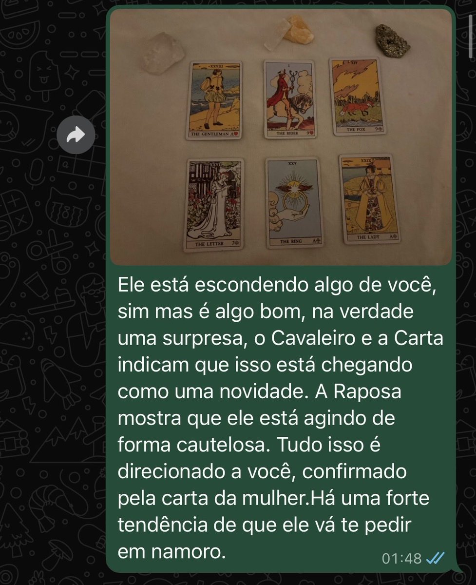 delulutarot's tweet photo. 𝖢𝗈𝗂𝗌𝖺𝗌 𝗊𝗎𝖾 𝗆𝖾 𝖿𝖺𝗓𝖾𝗆 𝖾𝗌𝗍𝗎𝖽𝖺𝗋 𝗆𝖺𝗂𝗌 𝖾 𝗆𝖺𝗂𝗌 𝗍𝖺𝗋𝗈𝗍:

Simplesmente a consulente sendo pedida em namoro dps de uma semana 

#tiragem #cartomante #tarot #baralho #leitura #previsao https://t.co/mjzvrIPfV8