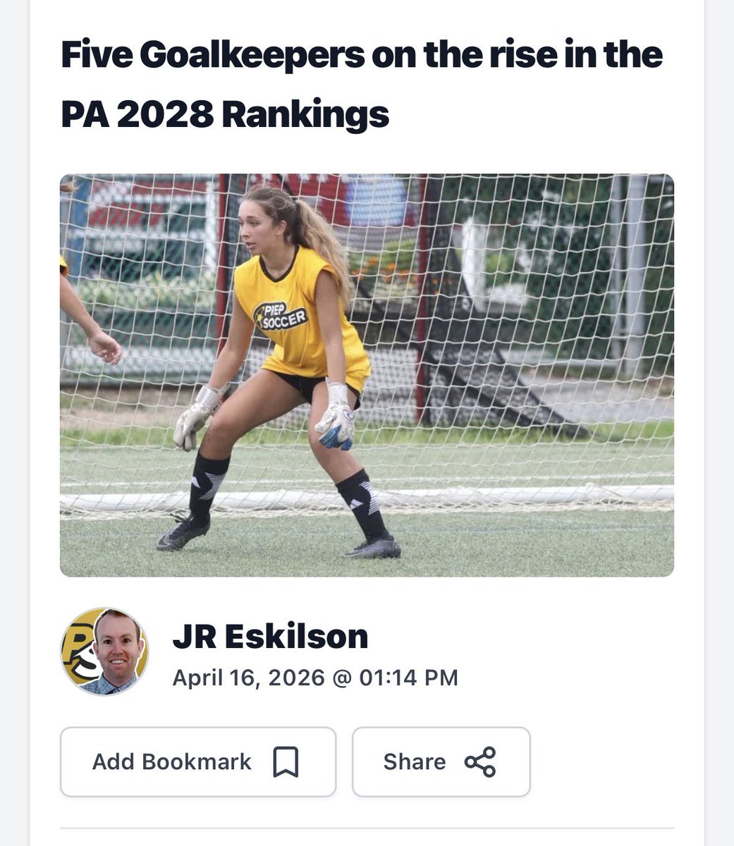 ellacepko_gk's tweet photo. Thank you @PrepSoccer and @JREskilson for the write up! 
@CoachBri13 
@CoachEMarshall @UncommittedGrls @RecruitMatador @Co11egeSoccer @CoastRecruits @ImYouthSoccer https://t.co/AfUE70frNJ