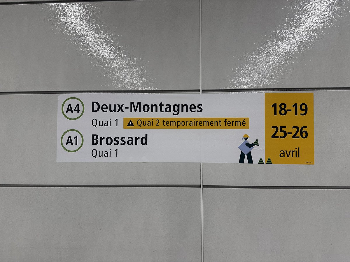 kellergraham's tweet photo. @REM_infoservice 

Vu à Canora, Édouard-Montpetit et McGill.

Plus infos svp?  Vous aller circuler sur une seule voie entre Mont-Royal et Gare Centrale?  Quel serait les fréquences ces jours la? https://t.co/PUDaIxIJBL