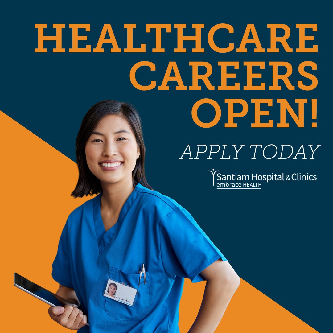 We’re hiring at Santiam Hospital &amp; Clinics. 💙

Explore current openings and take the next step in your career with us.