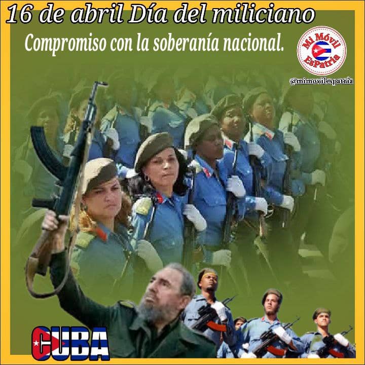 Cada 16 de abril, Cuba celebra el Día del Miliciano, fecha que recuerda el coraje de hombres y mujeres que en 1961 demostraron la disposición del pueblo de luchar antes que ver pisoteada su soberanía.
#GirónEsHoy
#DGEMCiegodeAvila
 #CiegodeAvila #Cuba