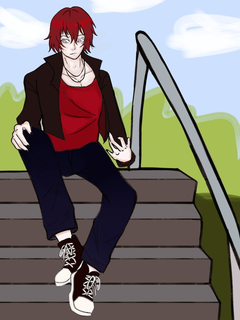 Tava vendo alguns desenhos meus e encontrei um da primeira vez que eu desenhei o Castiel🥀🥀

#amordoce