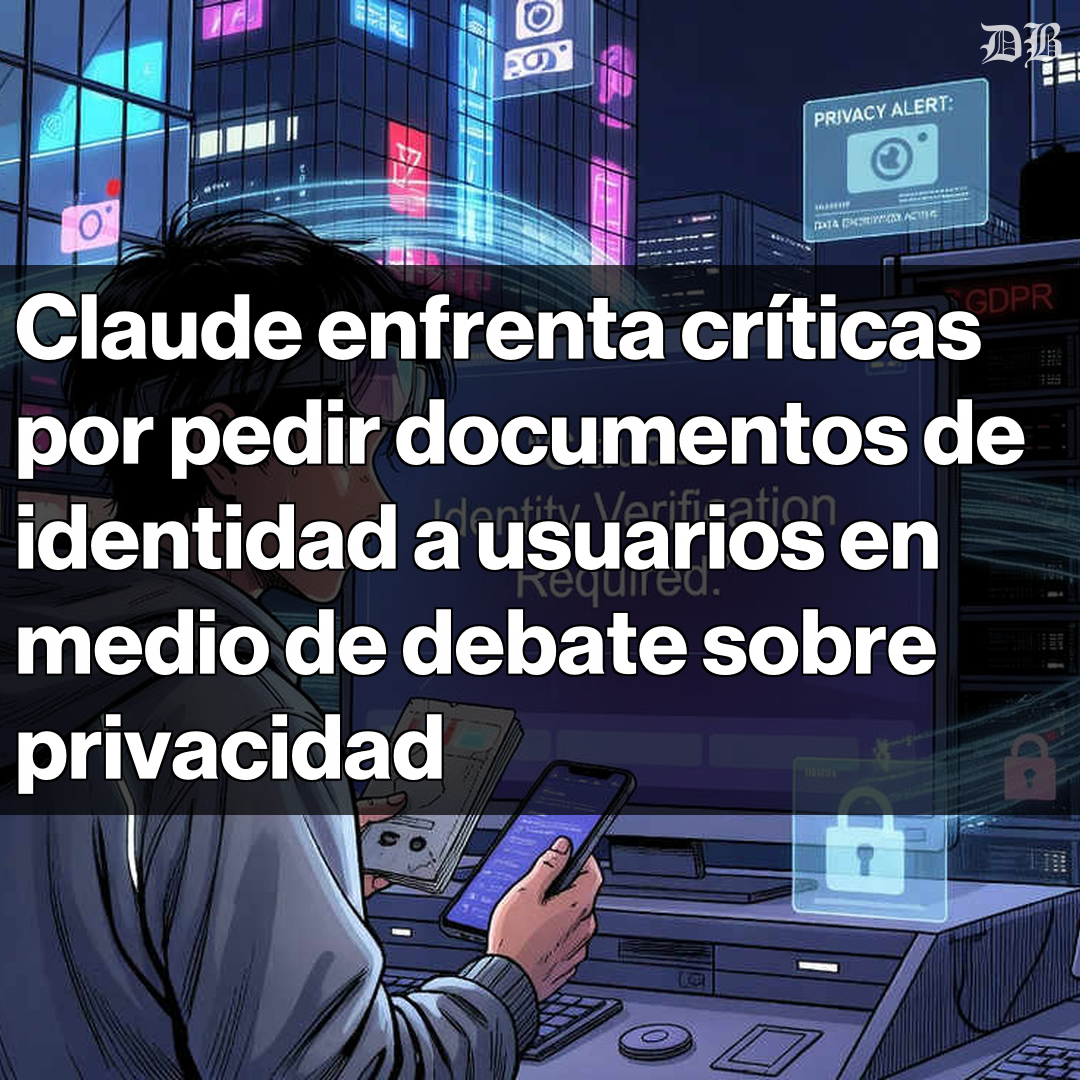 DiarioBitcoin's tweet photo. 🚨 CRISIS EN LA IA 🚨

Claude, el chatbot de Anthropic, ahora exige identificación oficial para acceder a ciertas funciones. 

Los usuarios, que valoraban su enfoque en la privacidad, están indignados. 

La medida revive el debate sobre KYC y la vigilancia digital. 

El riesgo de recopilar datos sensibles se incrementa. 

La confianza en la IA podría verse seriamente afectada. 

La industria está cambiando y los usuarios deben estar alerta.