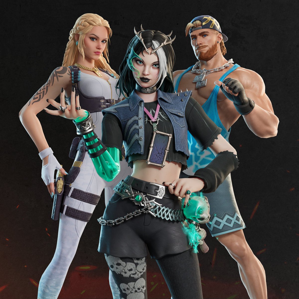 InfoFortniteES's tweet photo. Estas skins parecían haber sido planeadas para el Pase Nórdico que se había rumoreado para esta temporada 2, así lo apunta el código que tienen en los archivos.

Finalmente serán de tienda. https://t.co/saVgV65uwq
