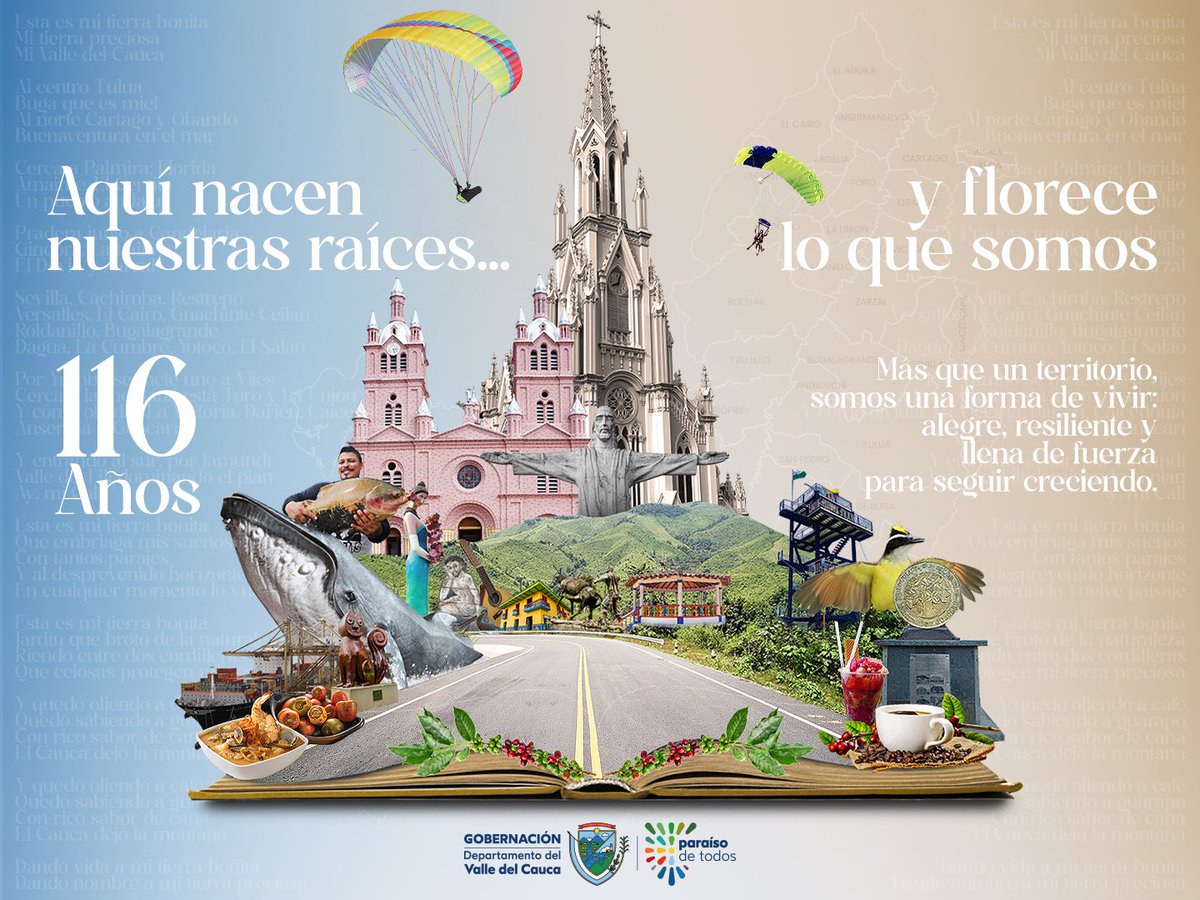 MiHaciendaValle's tweet photo. ¡El Valle cumple 116 años de grandeza! 🥳🎂

Celebramos este aniversario con la certeza de ser un departamento financieramente sólido. Desde Hacienda, transformamos recursos en bienestar y obras que impulsan nuestra región. ¡Nuestra mayor riqueza es la gente! 🌱 https://t.co/HxTy3UKh2r