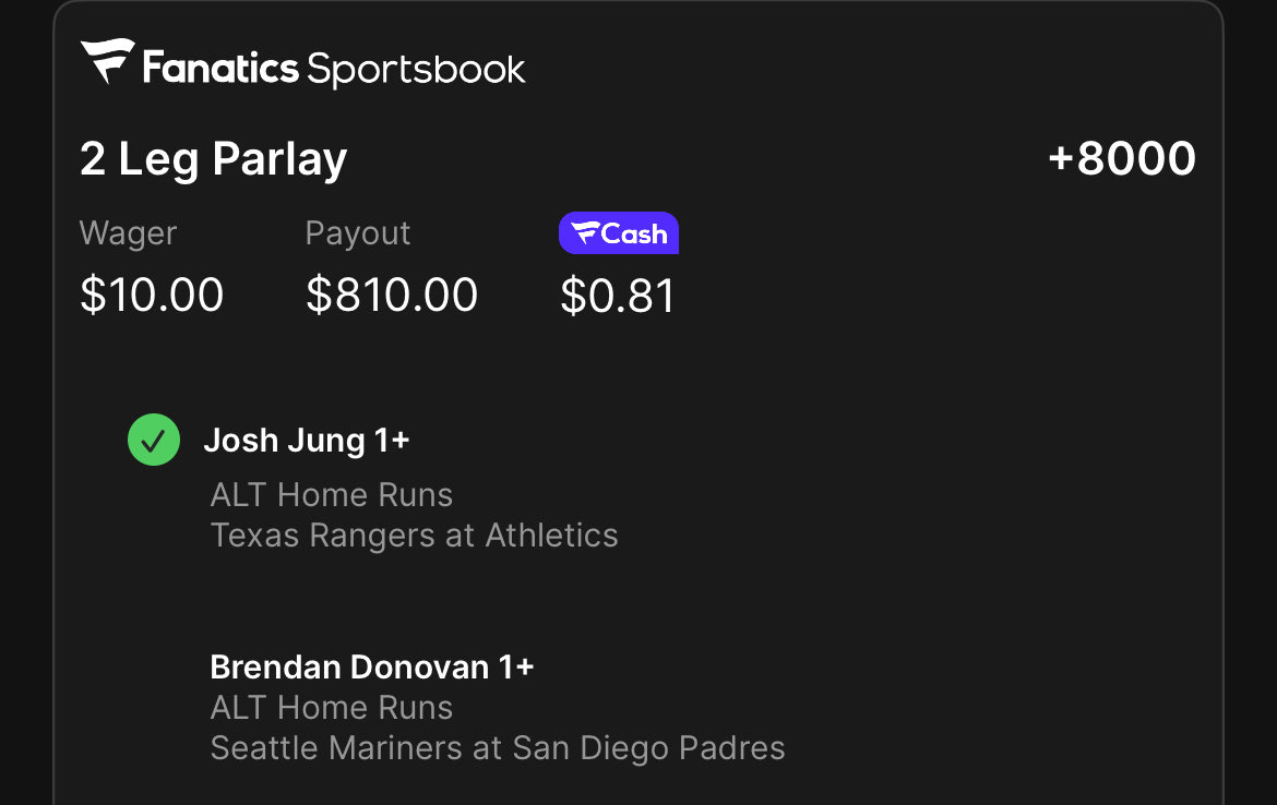 TroubleBets's tweet image. One time for me Donnie?

#GamblingX #MLB #Parlay #DFS