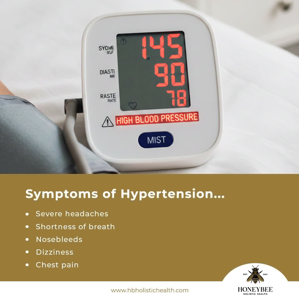 HBholistic's tweet image. Symptoms of Hypertension...
LEARN MORE... hbholistichealth.com/understanding-…

#healthcare #holistichealthcare #holistic #HolisticMedicine #trinity #newportrichey #odessa #northtampa #florida