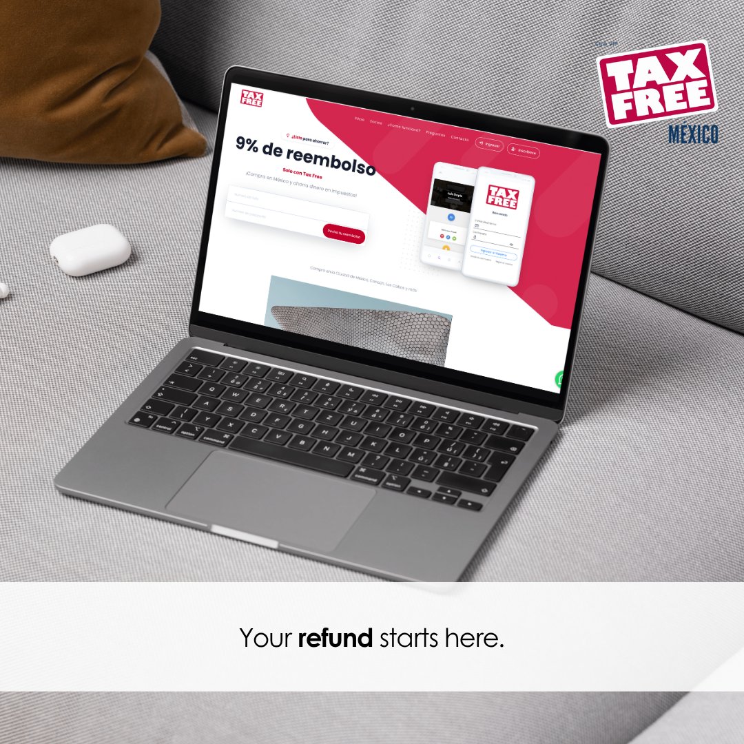mexicotaxfree's tweet image. Your refund starts here 💸 #TaxFreemexico