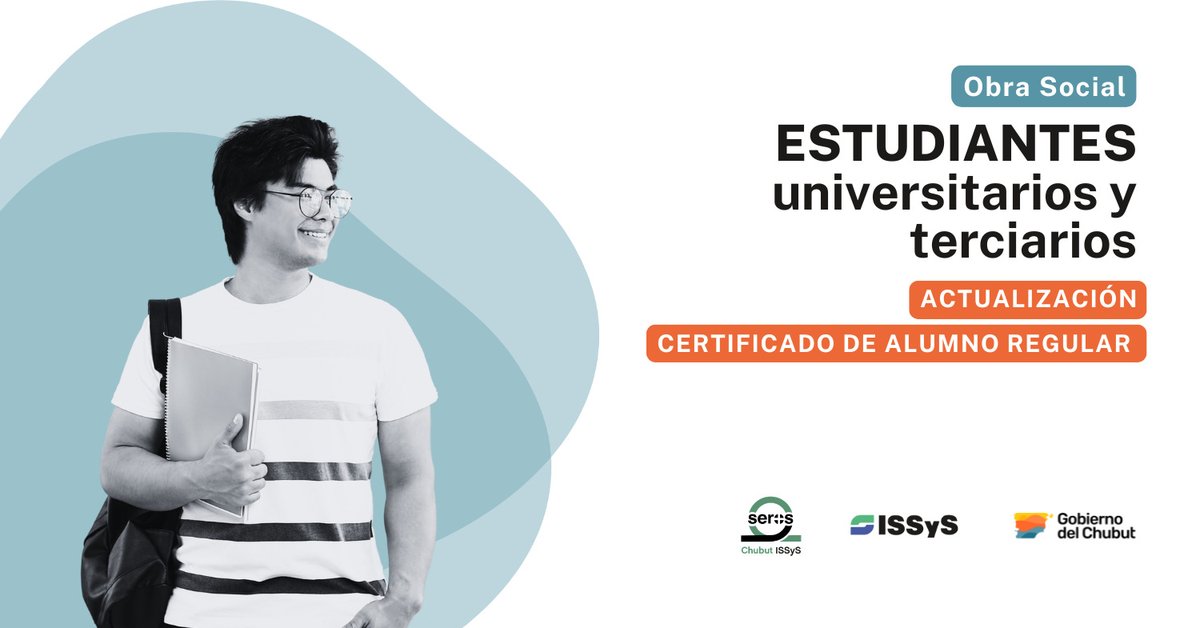 Chubutparatodos's tweet photo. #Seros recuerda a afiliados que estudian fuera de #Chubut la importancia de tramitar la Carta de Presentación
https://t.co/tGighpGPfP
#ISSyS @gobiernochubut https://t.co/KcET47UMX7