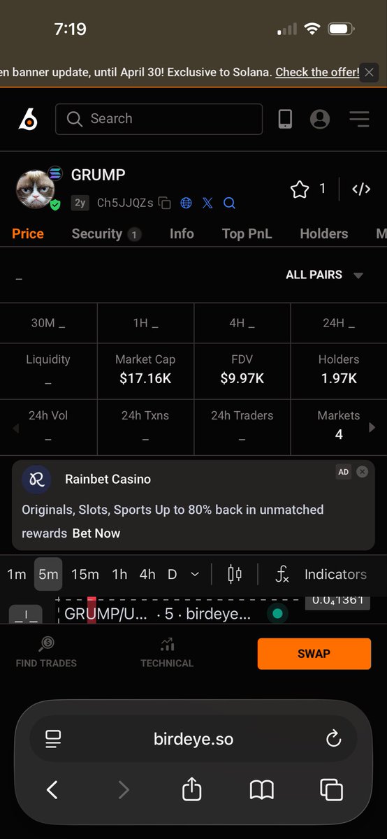 Ch5JJQZspiJ9MCDURZAA8nnVvbiwD1tnPcfmkCcVPiDb
The only TWO GRUMPY CATS ARE VERIFIED!! I own one of them. 
This token is unruggable. 
It’s hit absolute bottom. Only up from here. Let’s push it to the moon 💥🐈 <a href="/GrumpyCatSo1/">Grumpy Cat (😡,😾) $GRUMP</a>