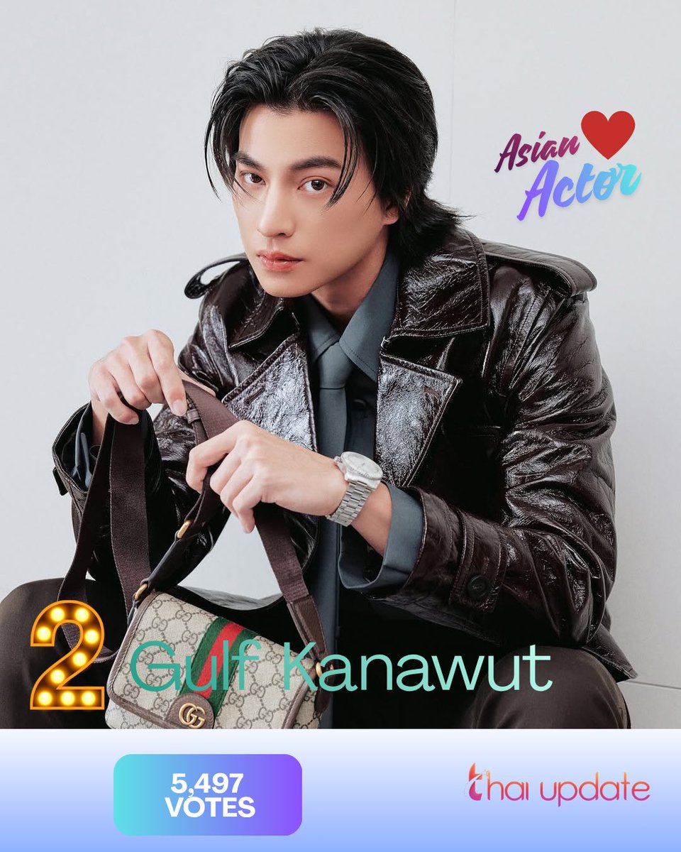 A huge congratulations to Gulf Kanawut for ranking 2nd in “5 Handsome Asian Actors Who Steal The Hearts of Fans (Part 2)” with 5,497 votes — your love and support are truly amazing. 💙

#gulfkanawut 
#thaiupdate2019