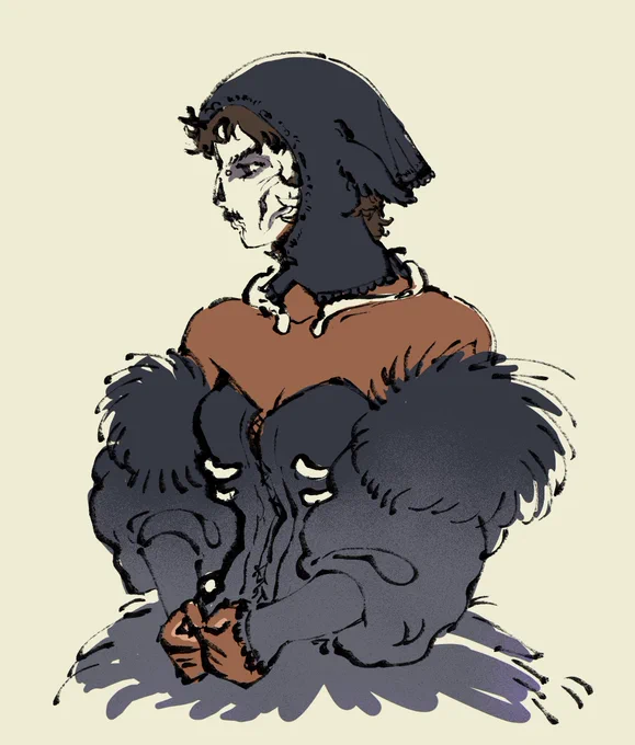 harrowhark in marcille's outfit