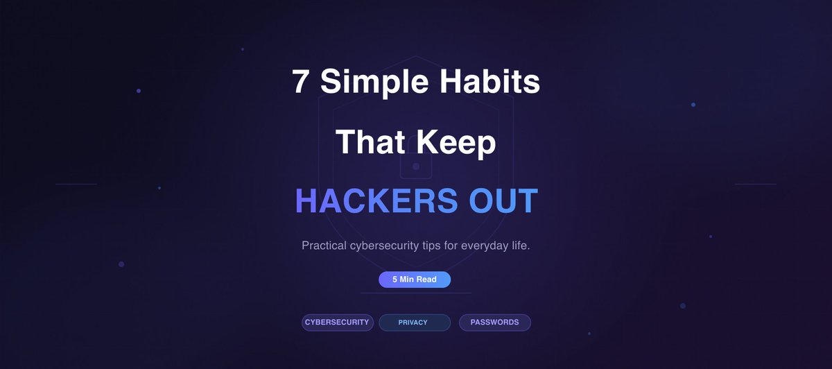 msecure's tweet image. Most people don't get hacked because of genius attackers — they get hacked because we make it easy.
7 simple habits that can protect you from most online threats 🔐
msecure.com/blog/cybersecu…
#CybersecurityTips #OnlineSafety #mSecure