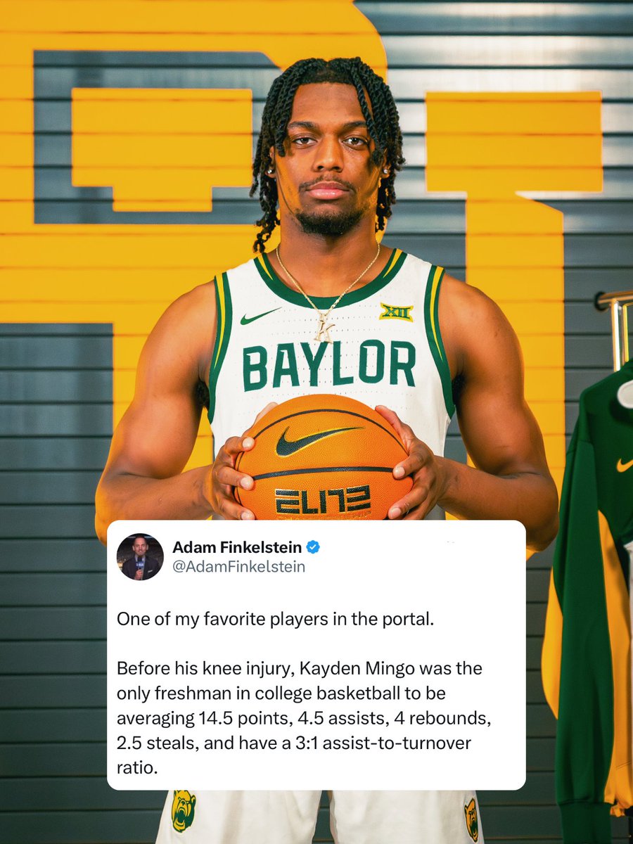 BaylorMBB's tweet image. Proven production.
✍️ @AdamFinkelstein on @_kaydenmingo 

#SicEm | #CultureofJOY