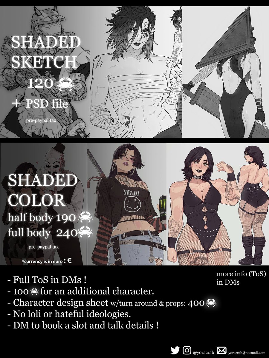 🦀 YORA (COMMS OPEN) 🦀 tweet media