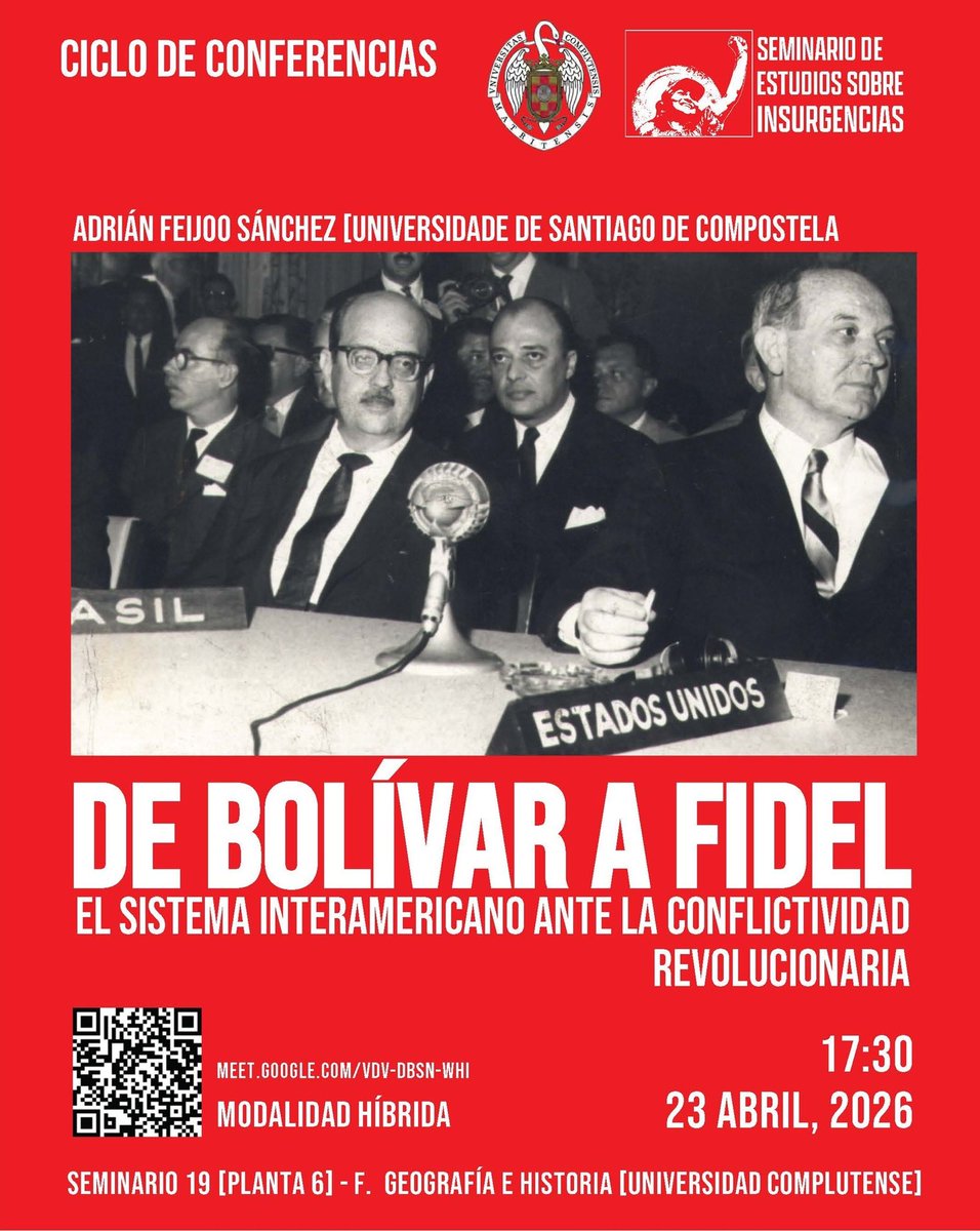 histamericaucm's tweet photo. Continuamos con el I Ciclo de Conferencias del Seminario de Estudios sobre Insurgencias (SEI), coordinado por el Dr. Eudald Cortina Orero https://t.co/kYs0C6MUVg