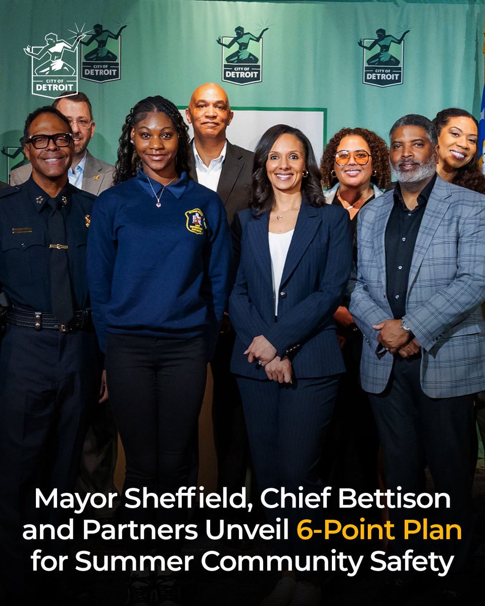 A safer Detroit takes more than one approach. Mayor Sheffield, Chief  Bettison, and partners are launching a 6-point community safety plan  focused on prevention, partnership, and accountability. This plan includes:   Gun