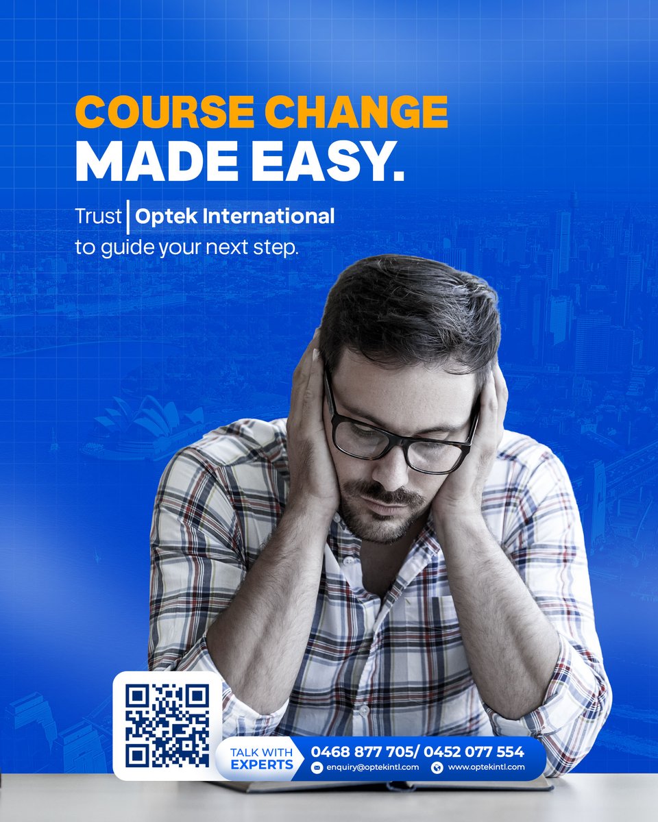 optekintl's tweet photo. Change your course according to your convenience. 

Optek International is here to guide you. 
We would help you explore better options and guide you through a smooth, visa-safe course change. 

#educationagency #optek #optekintl #OptekInternational #coursechange https://t.co/aNSrfsO61B