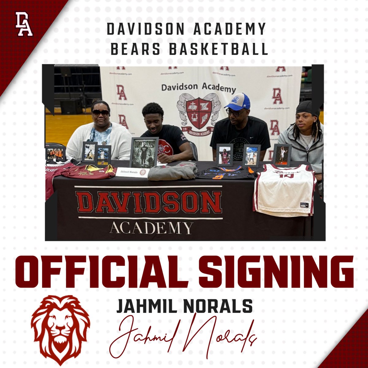 athletics_da's tweet image. Congratulations to Jahmil Norals on signing his commitment to play college basketball at Bryan College!

#theDAway #boysbasketball 
#commitment #bryancollege #davidsonacademy