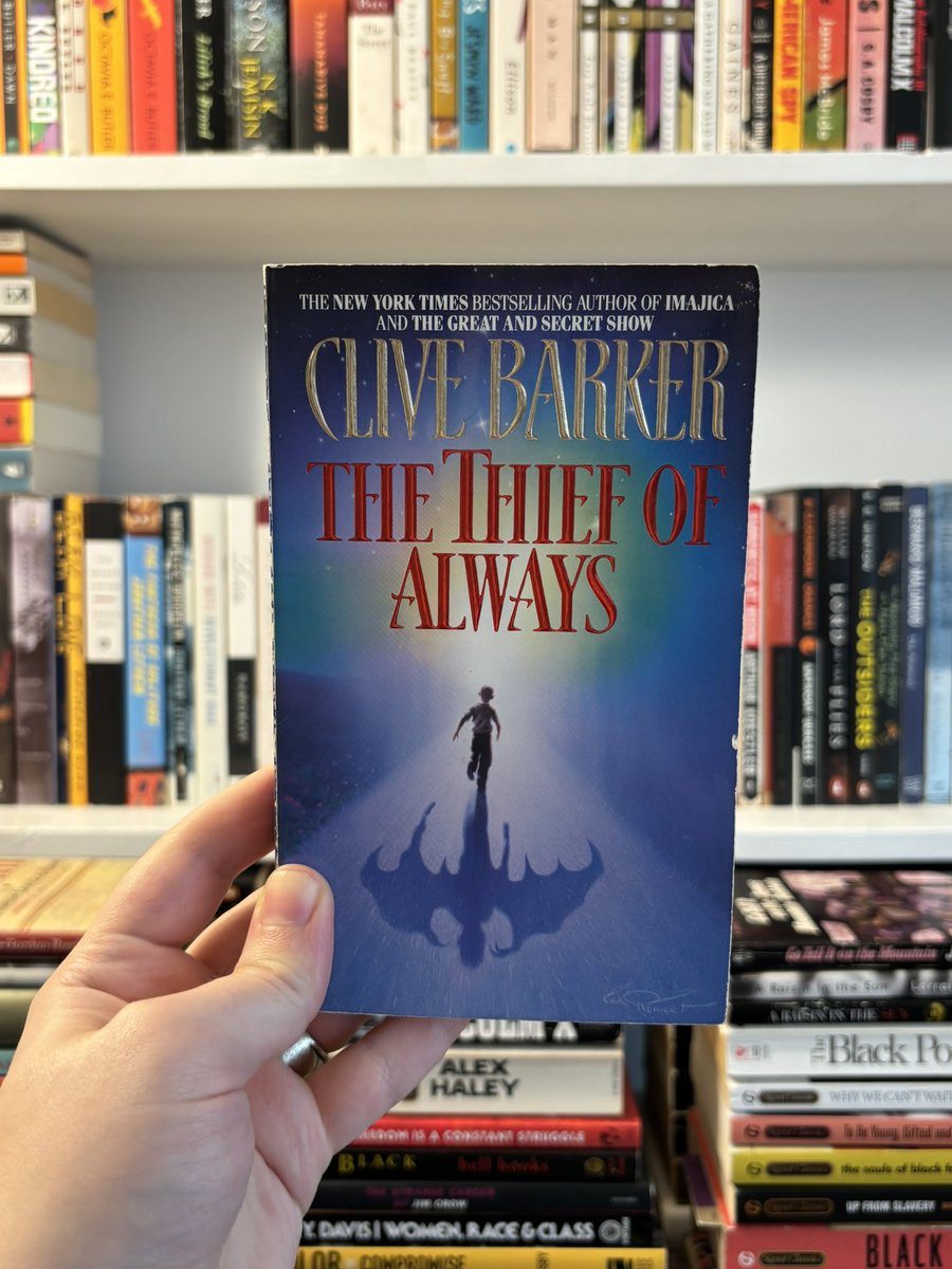 TDogAllen9's tweet photo. Three copies of Clive Barker’s dark fantasy book The Thief of Always. One of the author’s best books for fans of spooky children’s books. https://t.co/t1oytaUQYW
