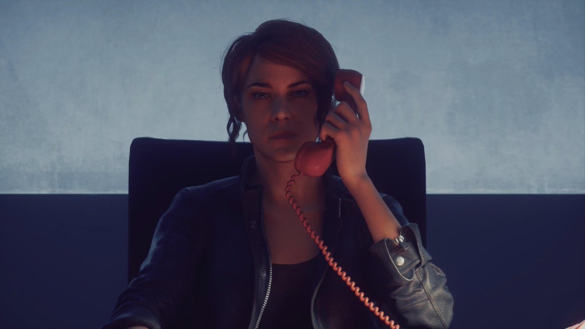 AKIRAKTK's tweet image. 回収オブジェクト「ホットライン」。
FBC長官になった主人公ジェシーだけがアクセスを許された黒電話…ならぬ赤電話。
動力不明で、物語を導く謎物体のボードや、お亡くなりになったトレンチ元長官と会話できるコックリさんなステキ電話。
 #CONTROL